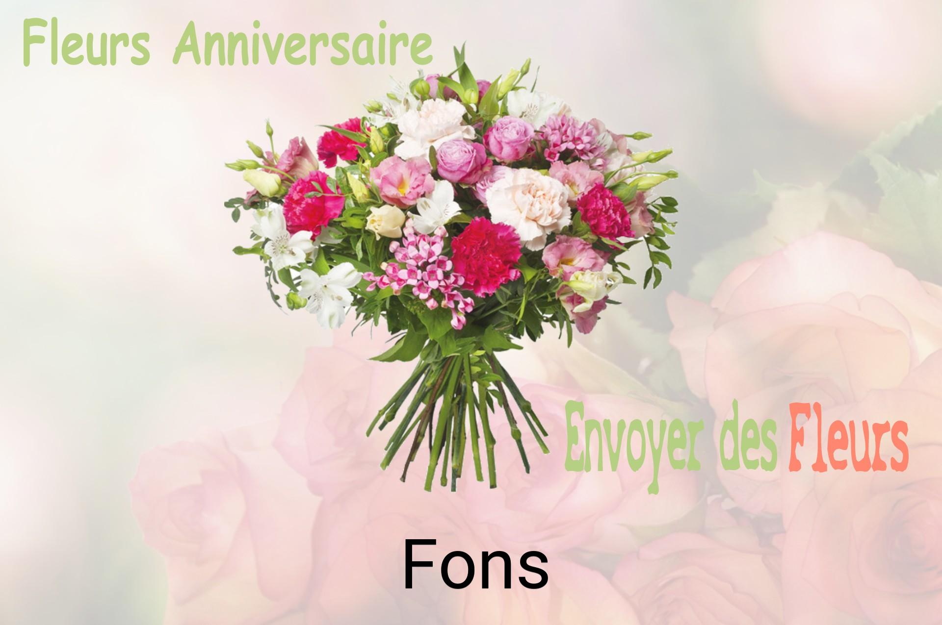 Bouquet de fleurs d’anniversaire livré à Fons